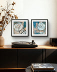 Framed Soft Blooms print set by Kris Horton