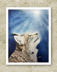 Unframed fine art print of Believe, a bobcat painting by Kris Horton