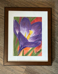 Painting of a crocus flower by Kris Horton