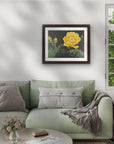 Original painting by Kris Horton, Beauty Among Thorns hanging in living room