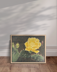 framed canvas print of a cactus bloom painting by Kris Horton