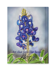 Bluebonnet painting by Kris Horton on a journal. Art that feels like home.
