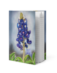 Notebook with a bluebonnet flower painting by Kris Horton on the cover
