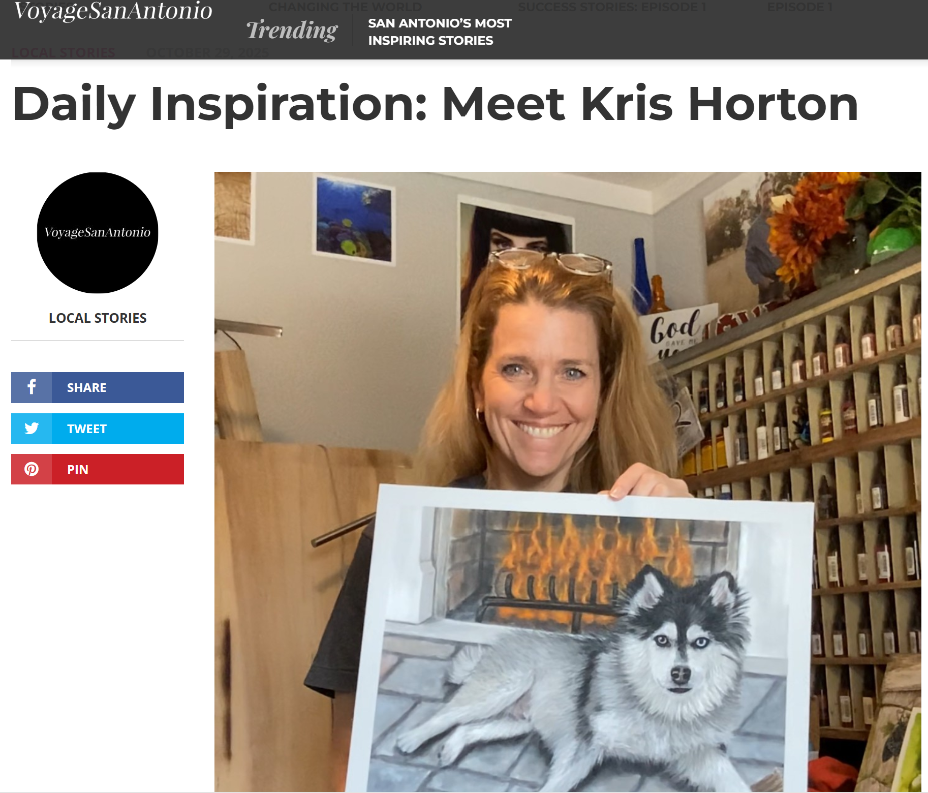 Kris Horton front picture for Voyage San Antonio interview