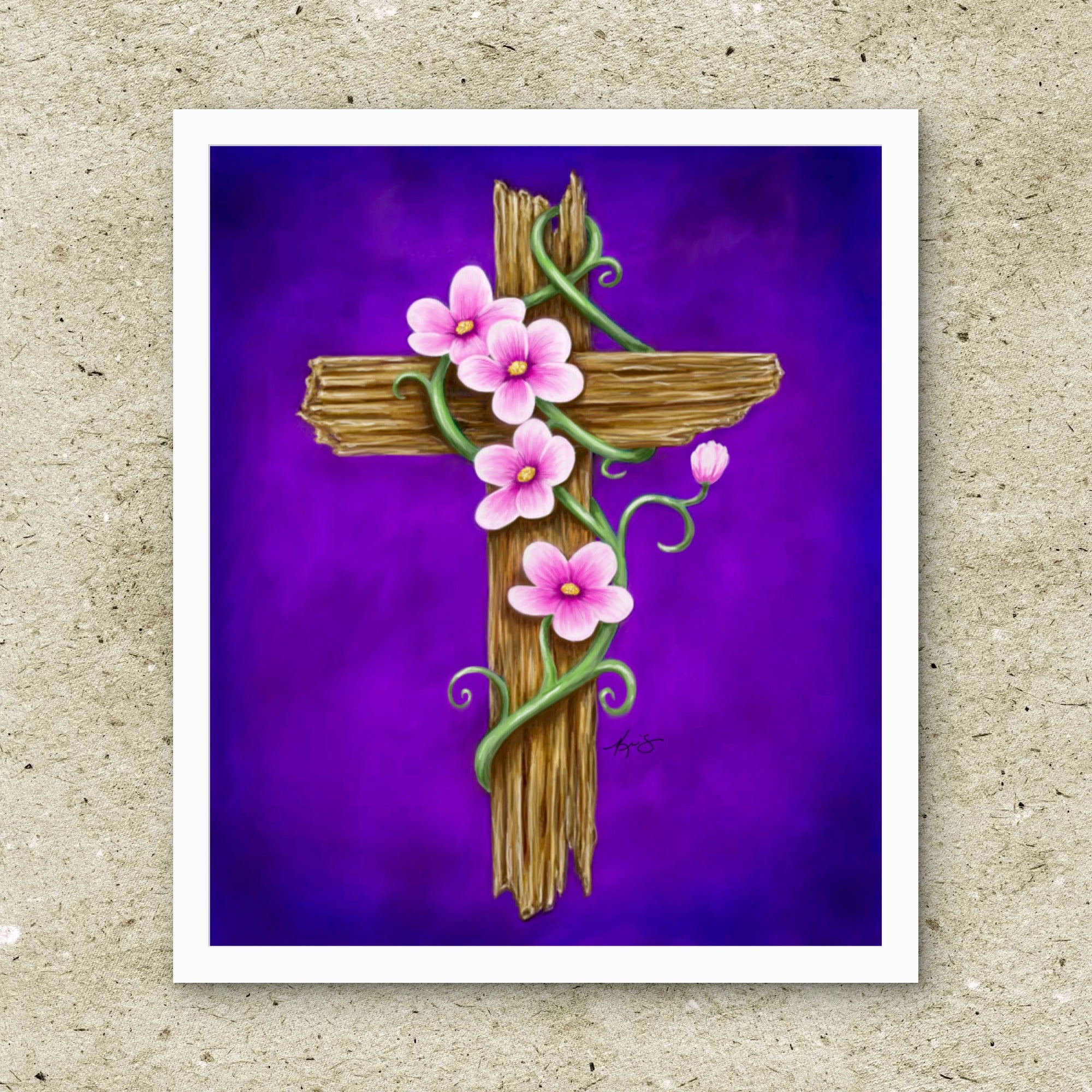 Unframed fine art print of He Is Risen, a painting by Kris Horton