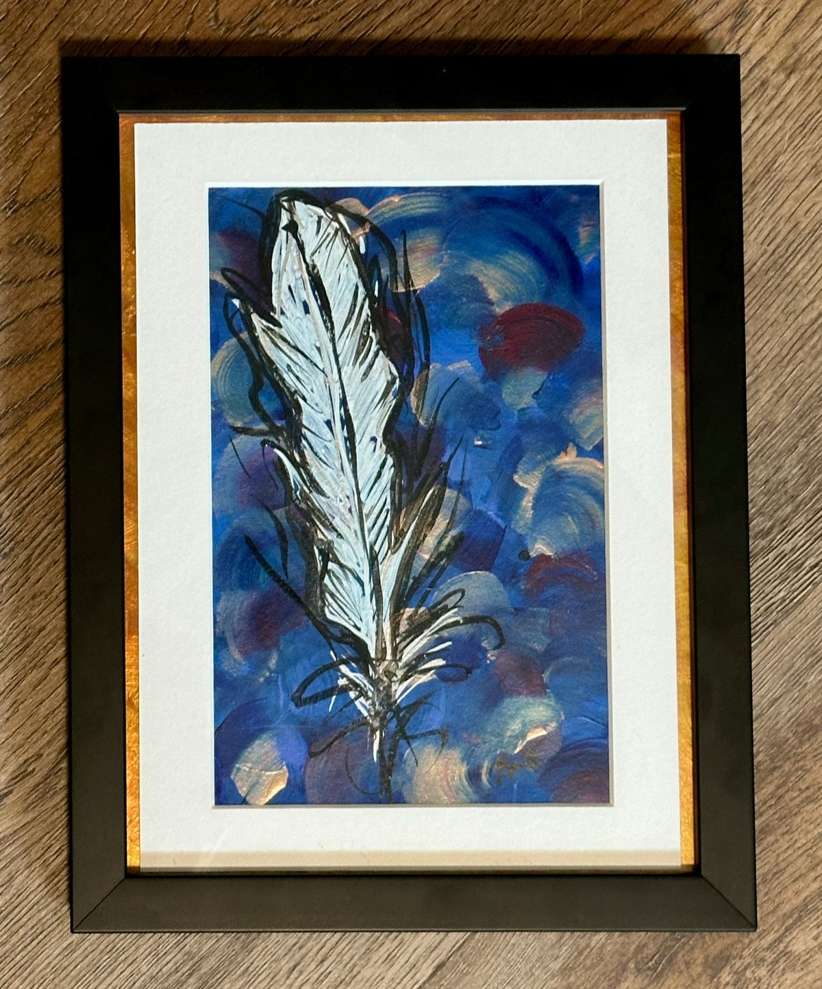 Abstract feather painting by Kris Horton