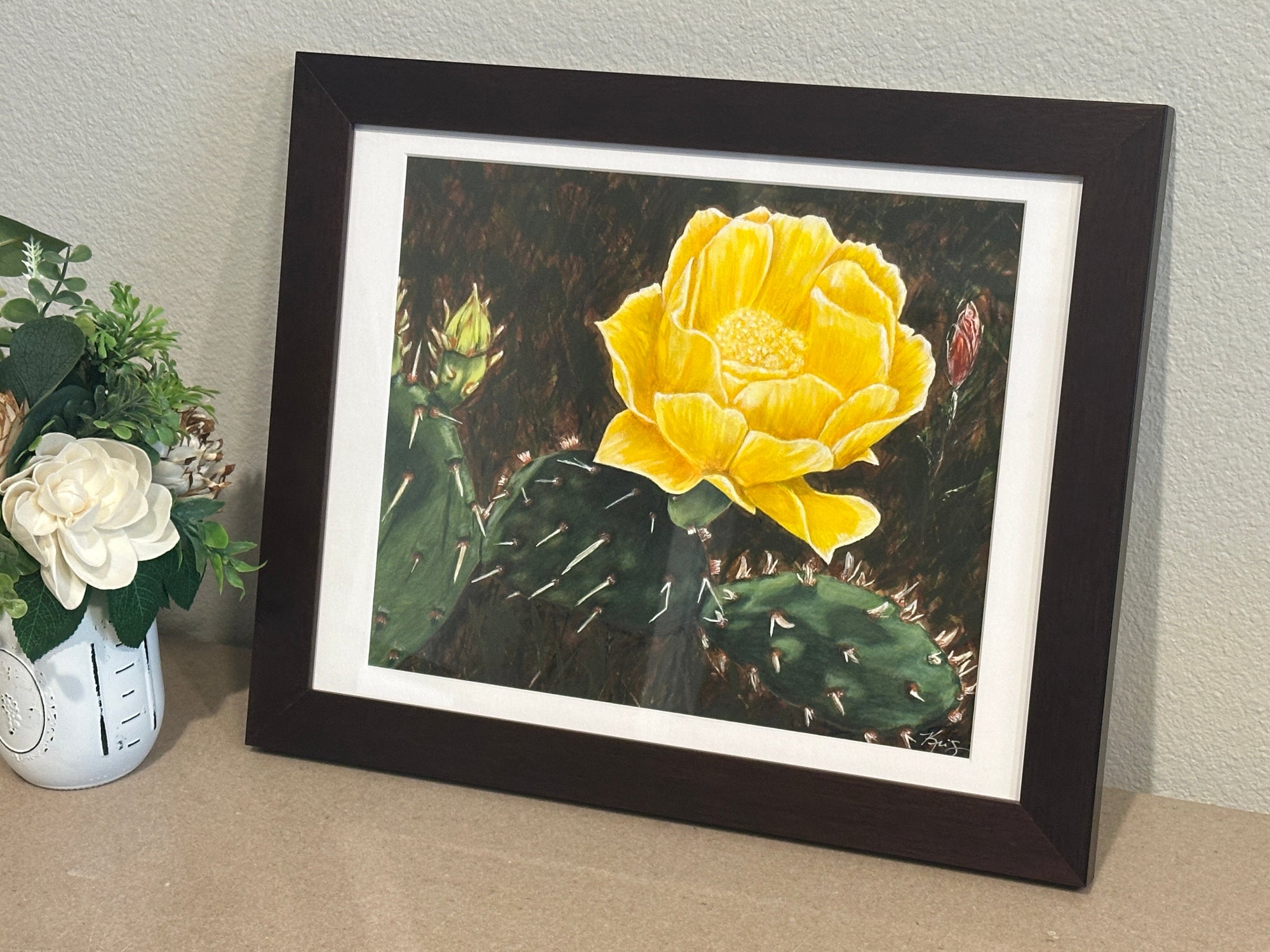 Framed painting Beauty Among Thorns by Kris Horton