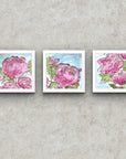 Fine art paper print set, full bloom, abstract roses by Kris Horton