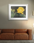 White wood framed painting of Beauty Among Thorns by Kris Horton fine art paper print