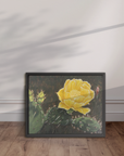 Black framed canvas fine art print of the painting beauty among thorns by Kris Horton