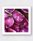 Flower patch painting fine art paper mini print by Kris Horton