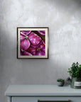 Framed magenta hydrangea painting by Kris Horton mini print