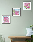 Full Bloom mini print set of abstract roses paintings by Kris Horton
