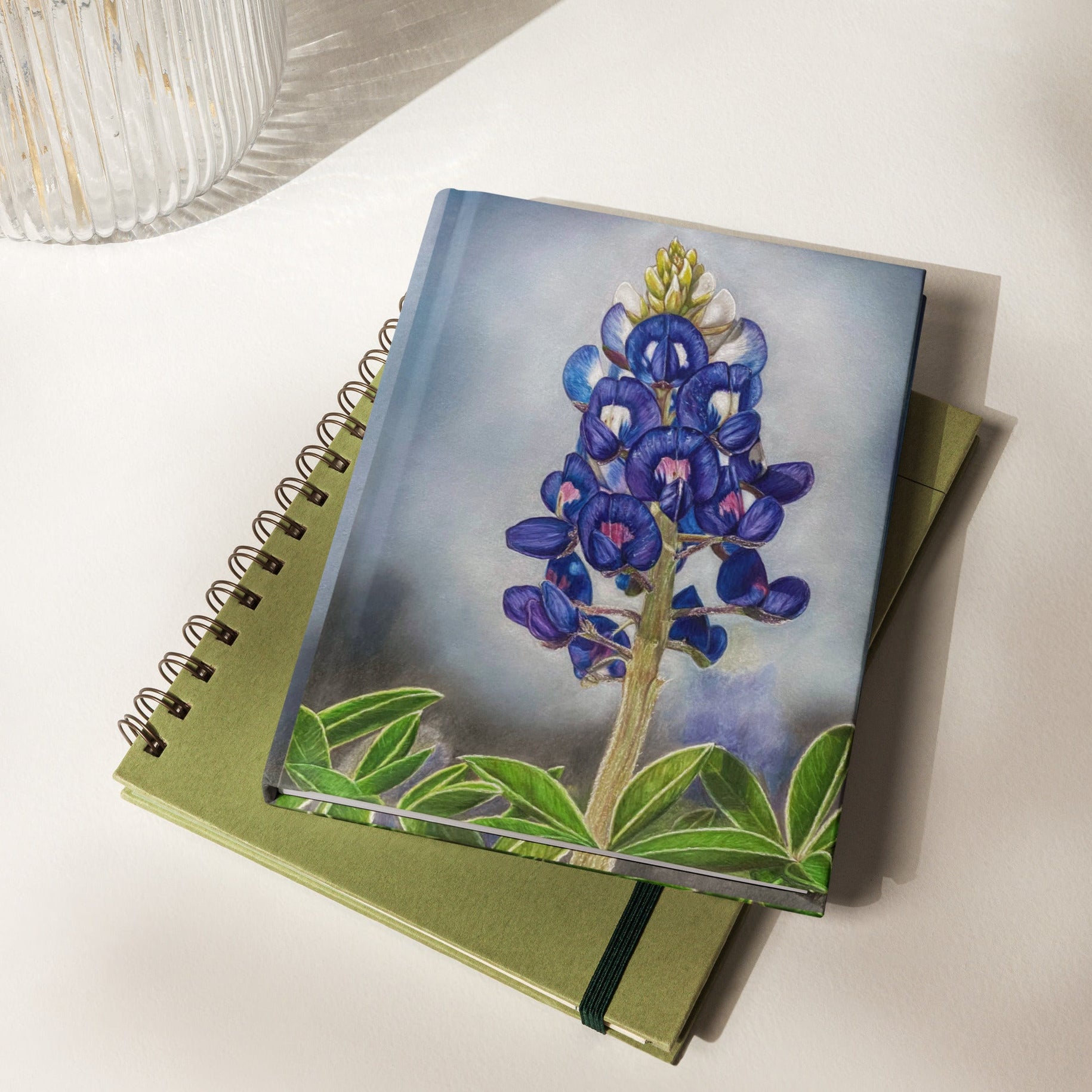 Texas Bloom No. 1 art journal, a bluebonnet painting by Kris Horton