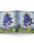 Texas Bloom No. 1 bluebonnet painting by Kris Horton on a journal cover.