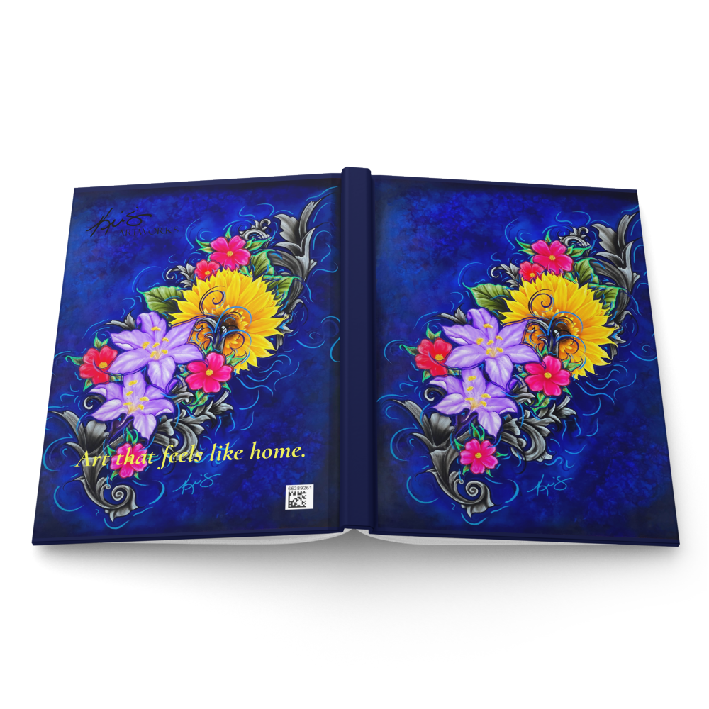 Color of Happiness painting by Kris Horton on the cover of an art journal.