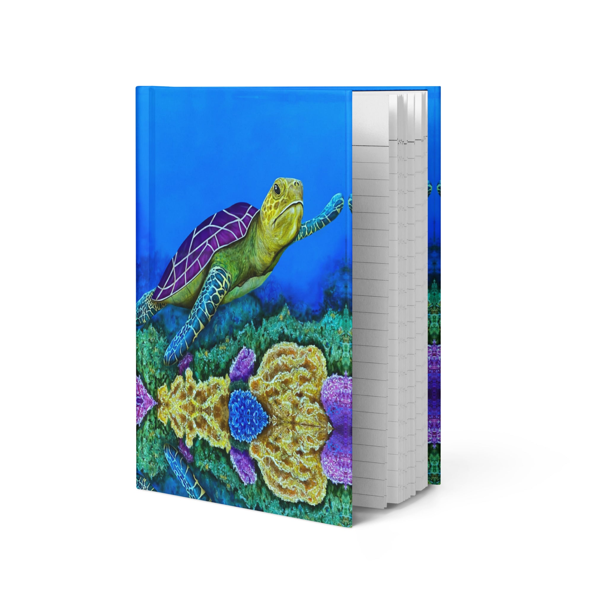 Sea of Colors painting by Kris Horton on the cover of a journal.