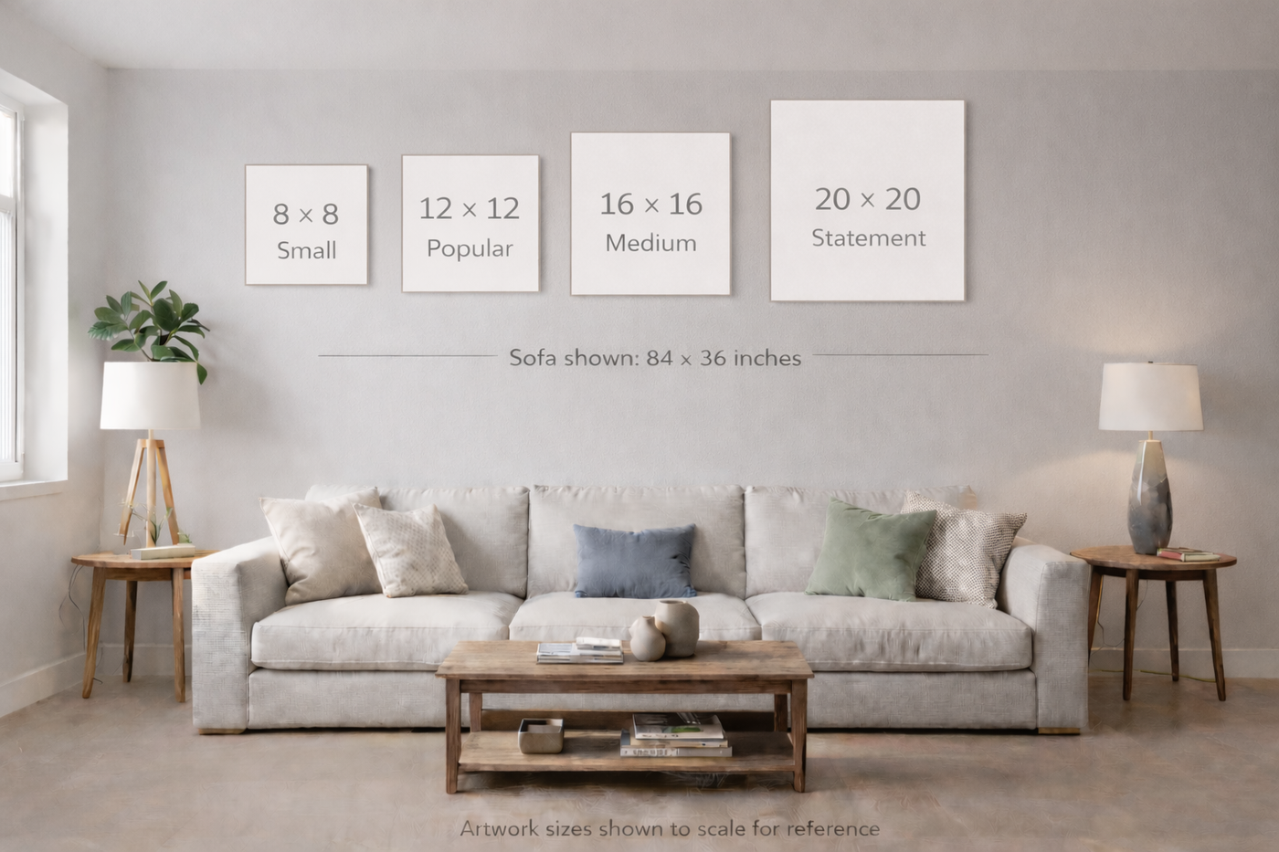 Artwork size chart