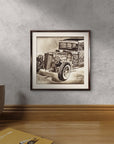 Framed Studebaker painting by Kris Horton mini fine art print