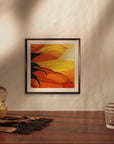 framed mini print of a sunflower painting by Kris Horton