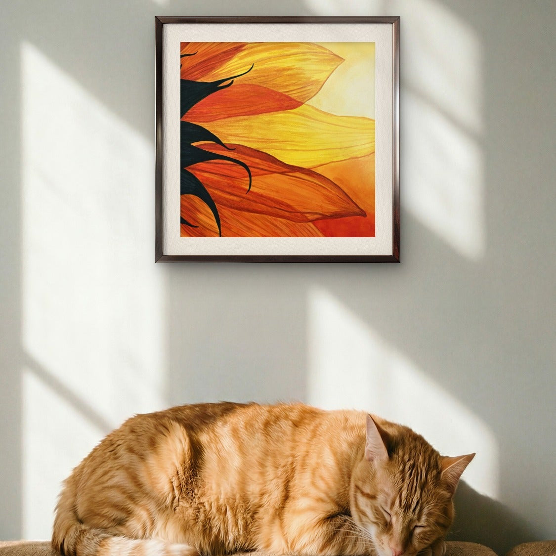 Mini print fine art print of a sunflower painting by Kris Horton