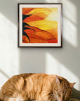 Mini print fine art print of a sunflower painting by Kris Horton