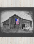My America painting by Kris Horton printed on a fleece blanket